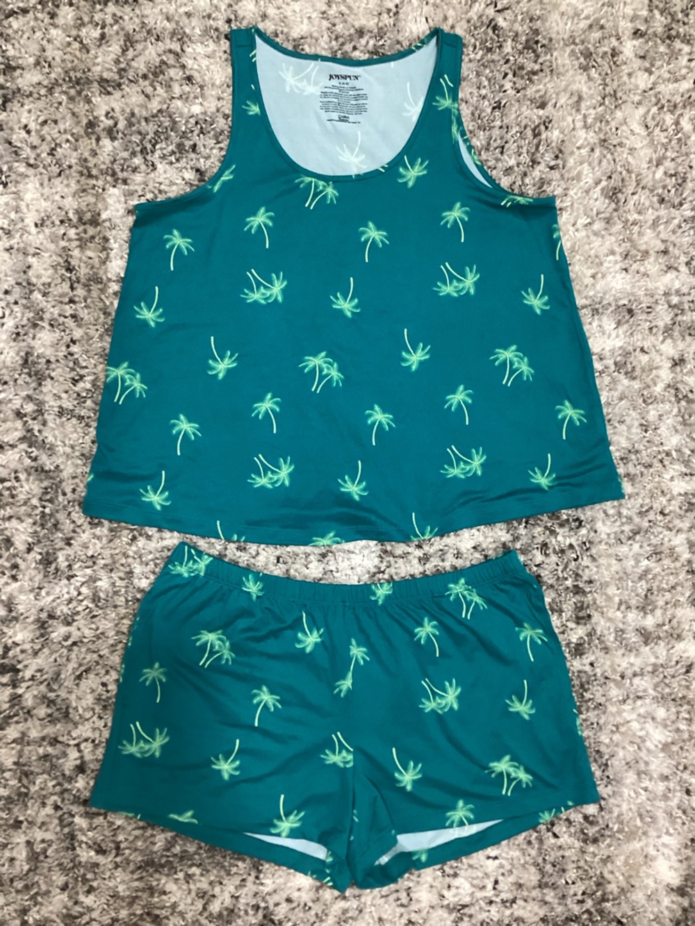 Women’s Teal & Light Blue Sleep Shorts - S (4-6)